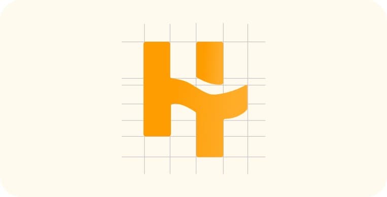 The TasteHub mark drawn on its construction grid