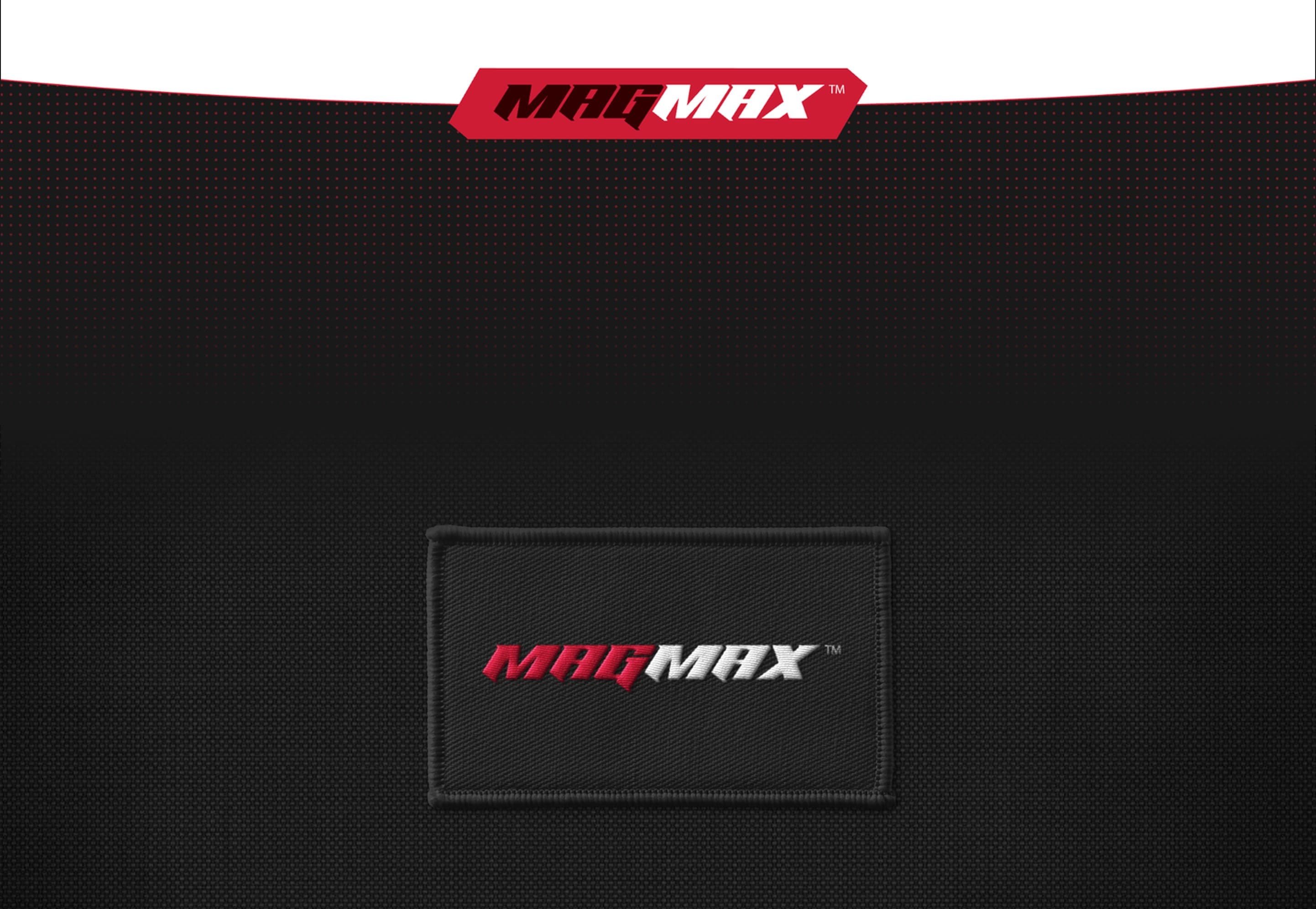 The MAGMAX brand guide and the embroidered logo patch